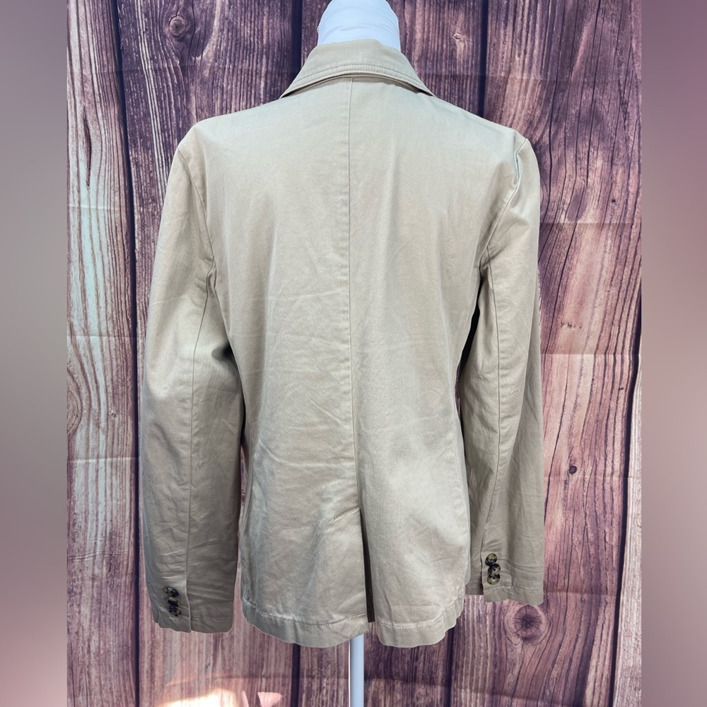 Talbots khaki colored cotton feel blazer jacket women’s size 10 - Picture 9 of 16